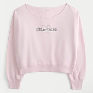 Hollister Easy Off-the-Shoulder Los Angeles Graphic Sweatshirt Size L